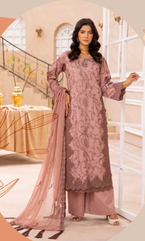 SIMRANS ‘HANIA’ | EMBROIDERED LUXURY LINEN READYMADE | SM707