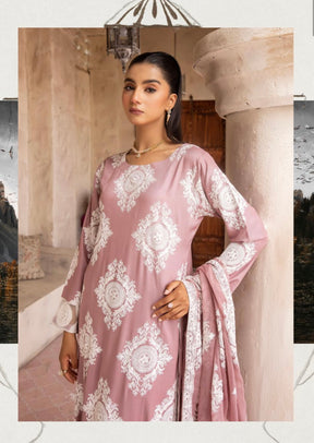 SIMRANS ‘CHAND’ | EMBROIDERED LINEN 3PC READYMADE | SM441 (PINK)
