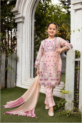 SIMRANS EID LUXURY JACQUARD LAWN MOTHER DAUGHTER:kids 3PC READYMADE SMD4537