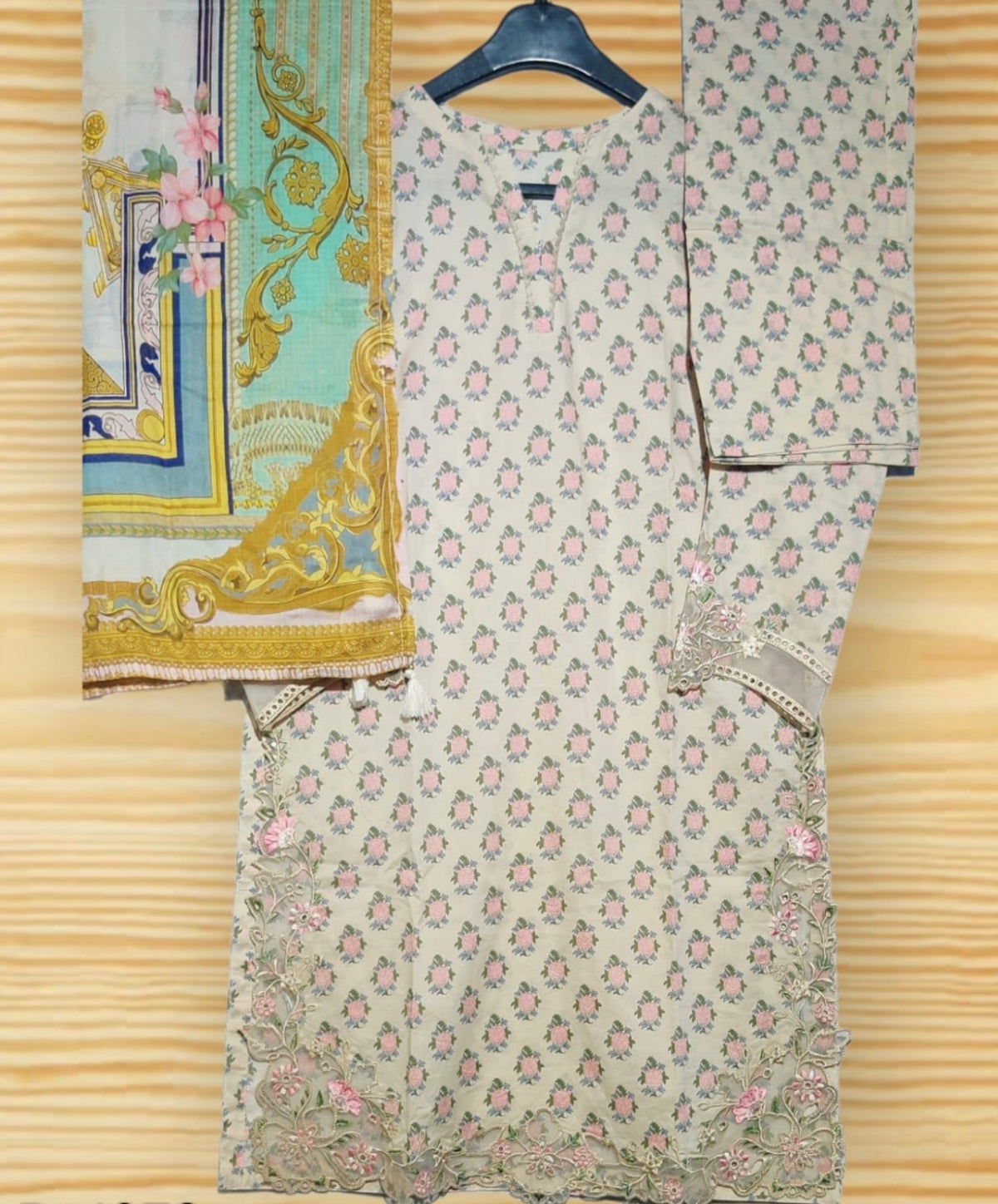 BIN SAEED Sadabahar Cutwork Cambric Collection D#1044