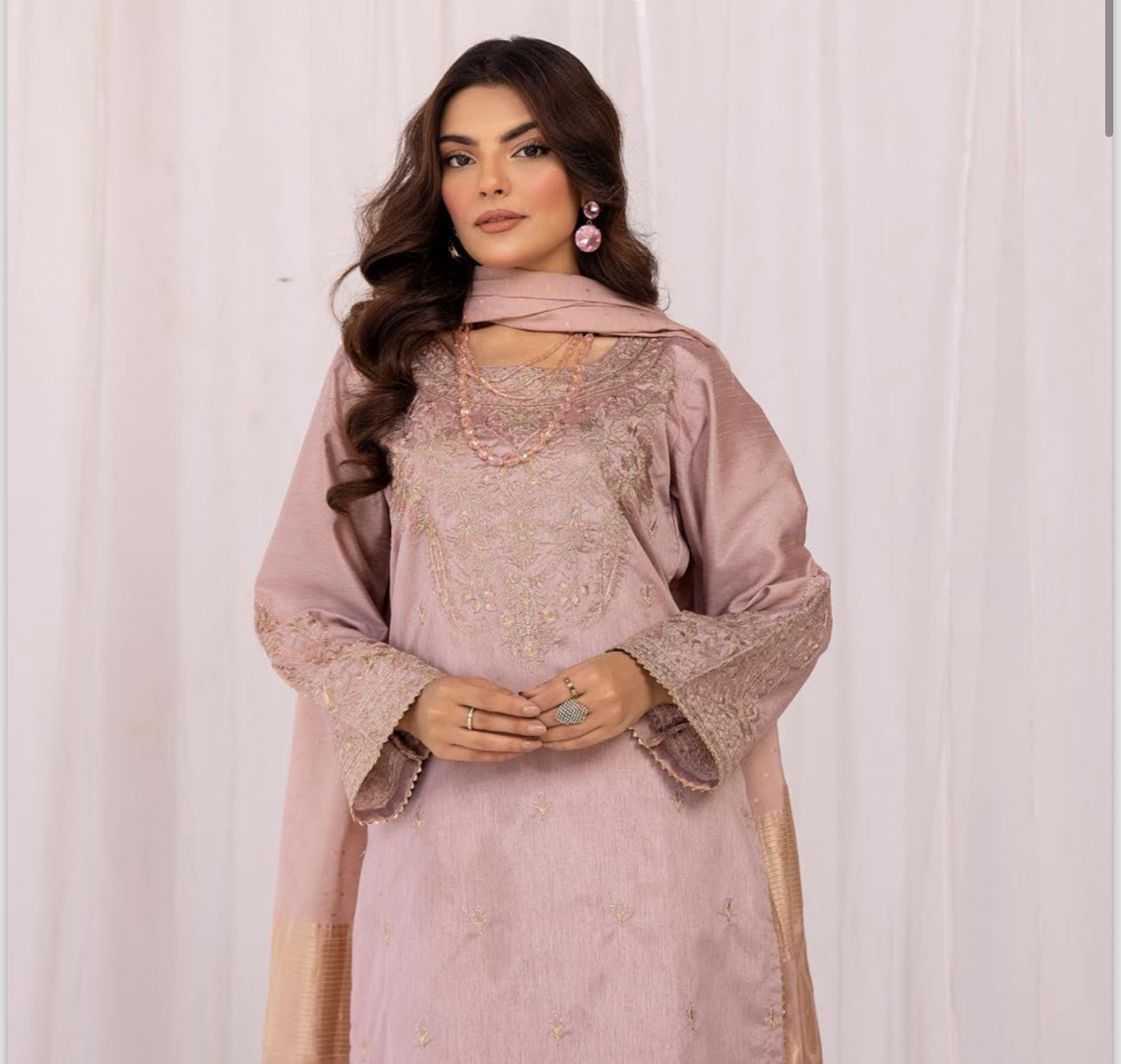 SIMRANS ‘HUSSAIN REHAR’ | EMBROIDERED RAW SILK READYMADE | SM321