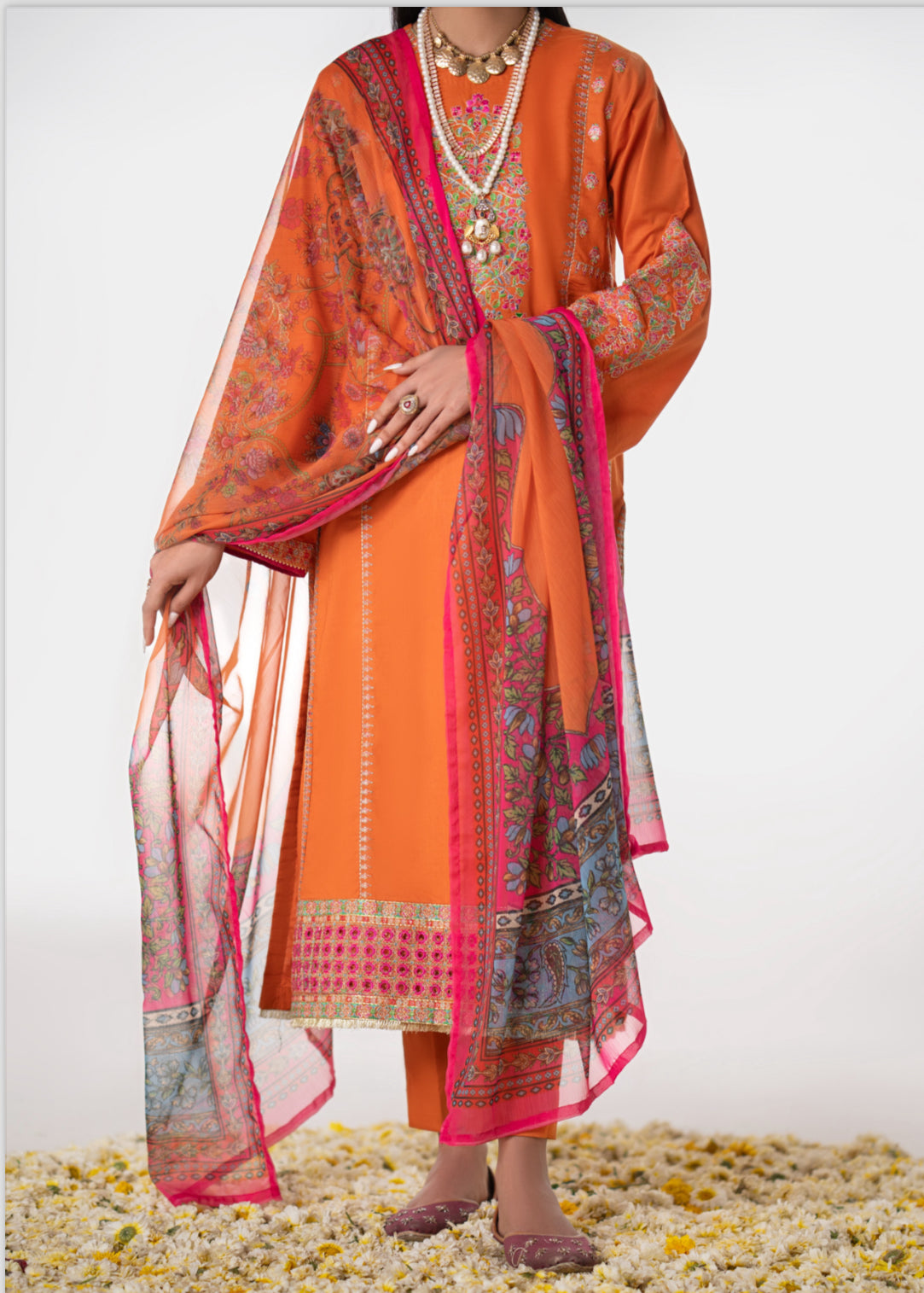 CASUAL LITE ‘GUL POSH’ | LUXURY EMBROIDERED COTTON READYMADE | MS201 MIRHA SPECIAL