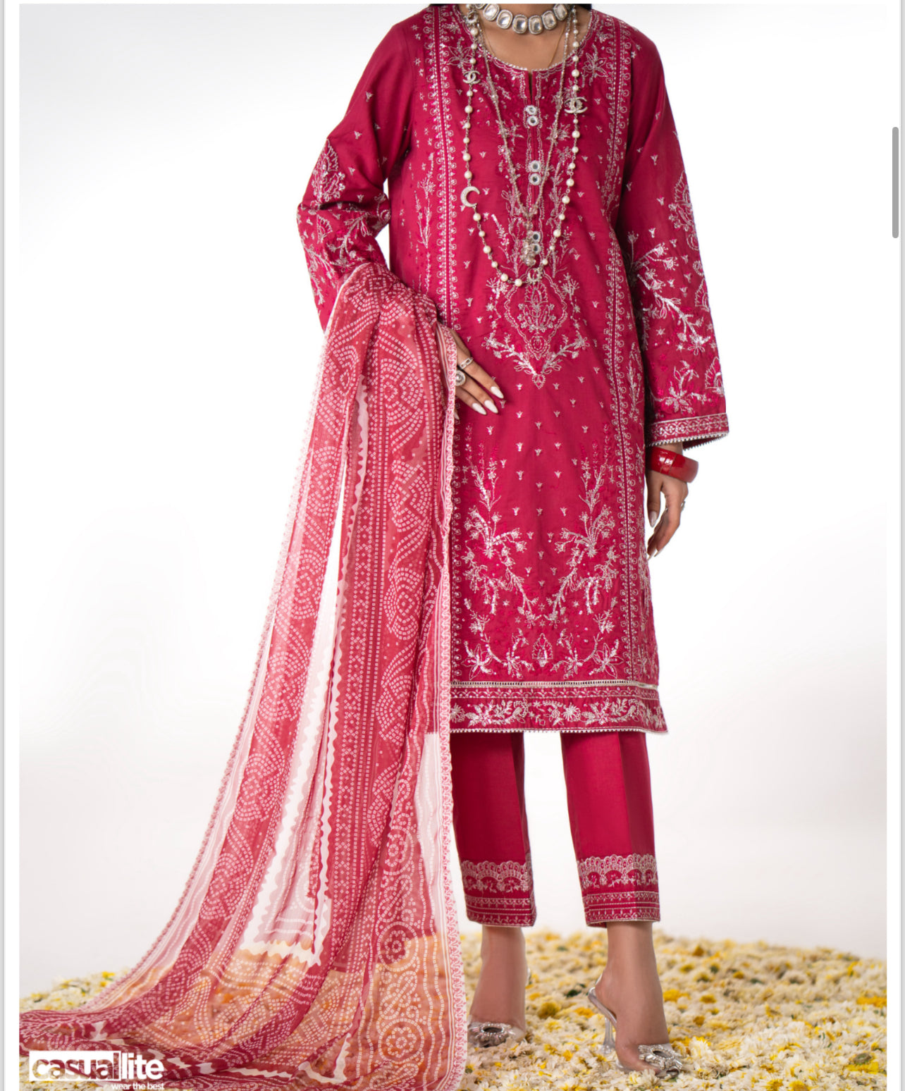 CASUAL LITE ‘GUL POSH’ | LUXURY EMBROIDERED COTTON READYMADE | MS202 MIRHA SPECIAL