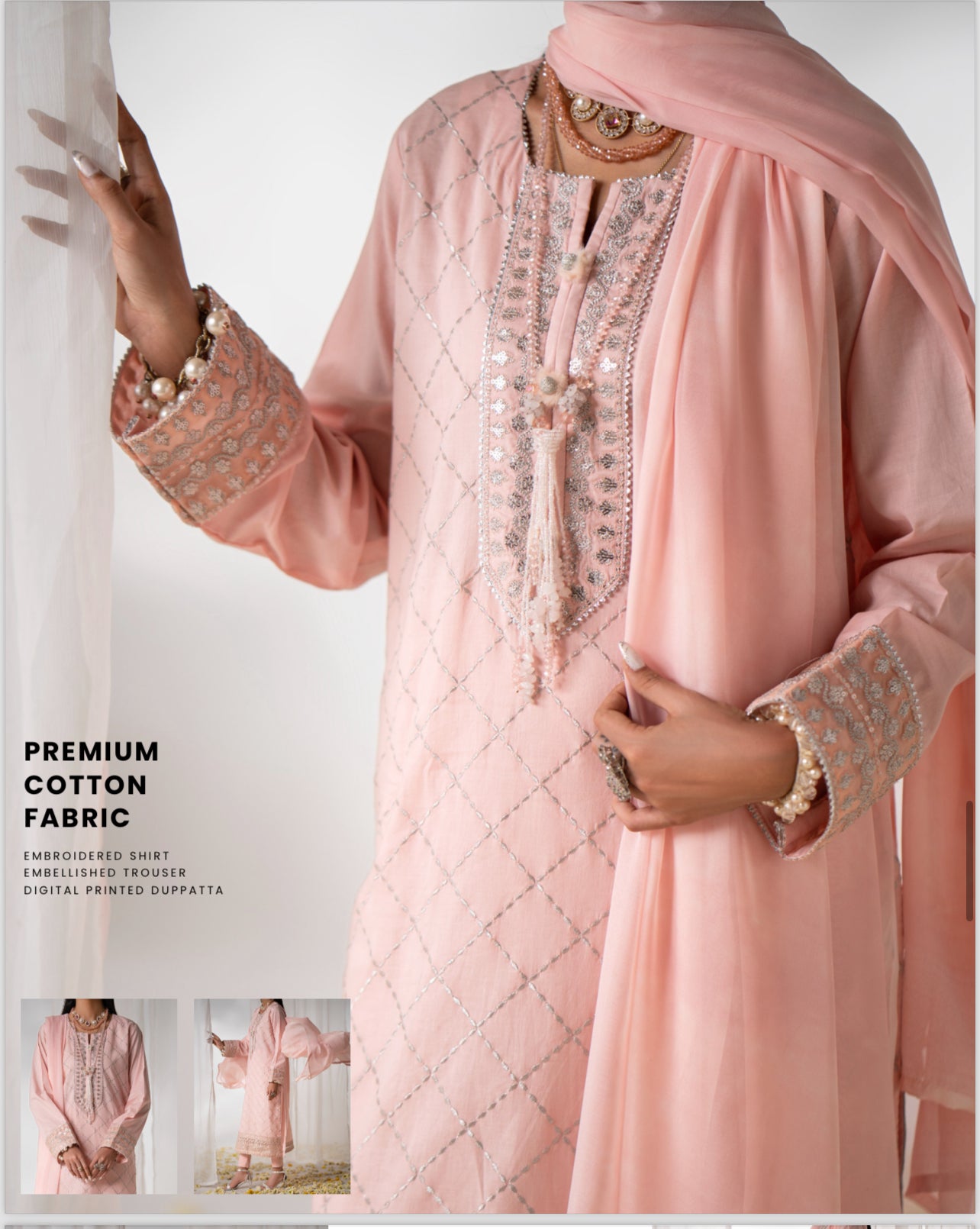 CASUAL LITE ‘GUL POSH’ | LUXURY EMBROIDERED COTTON READYMADE | MS205 MIRHA SPECIAL