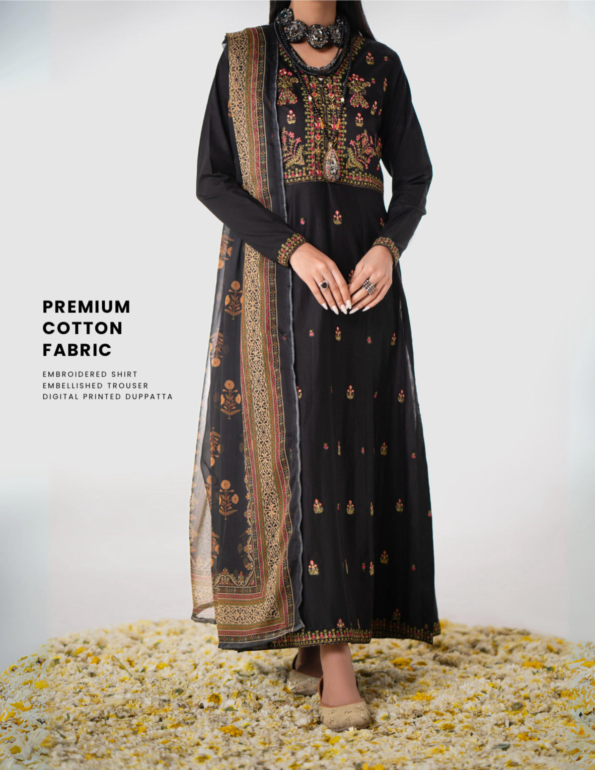 CASUAL LITE ‘GUL POSH’ | LUXURY EMBROIDERED COTTON READYMADE | MS206 MIRHA SPECIAL