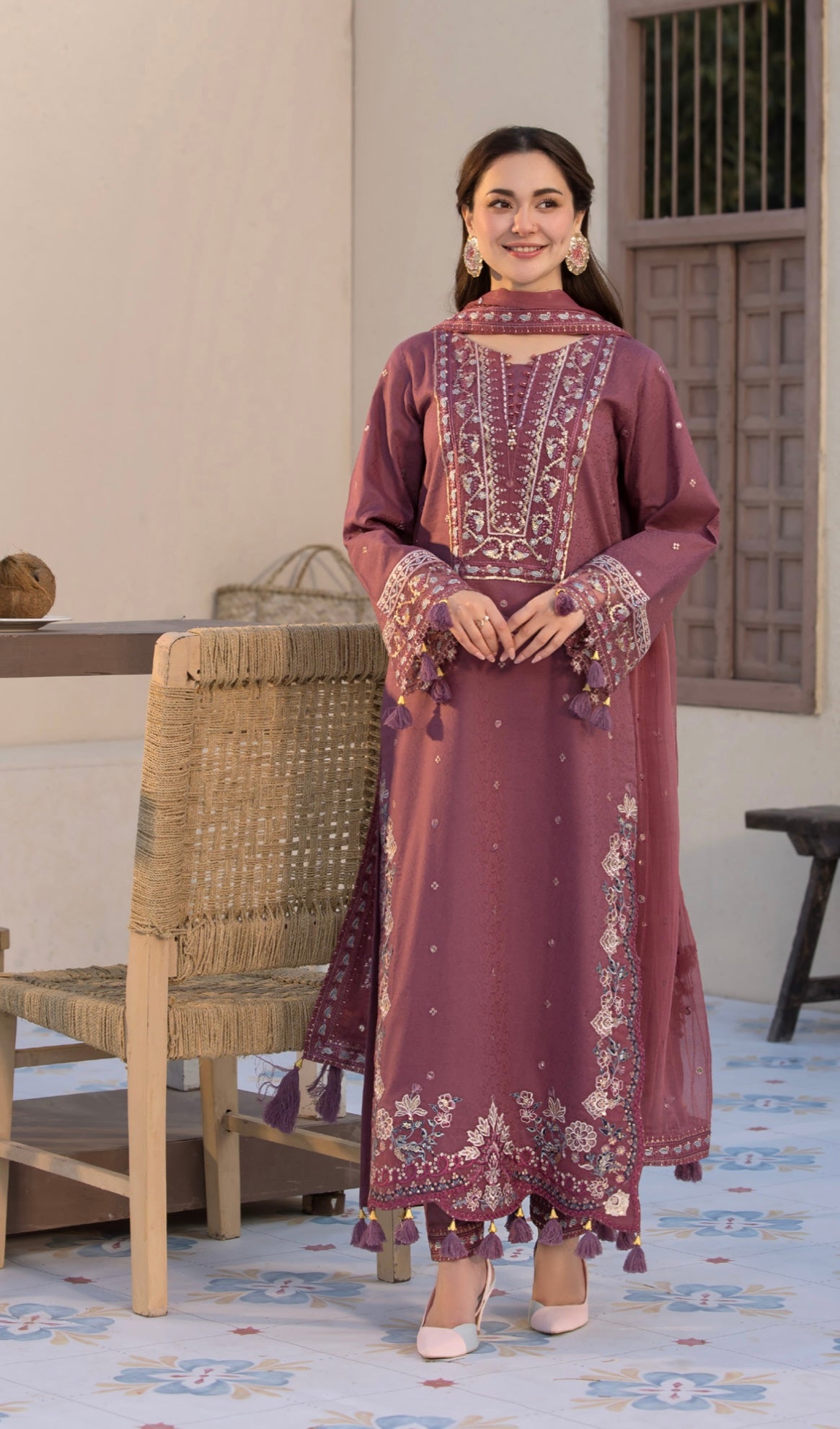 SIMRANS Janaan lavish Eid 2025 3 piece jacquard collection SMJ06