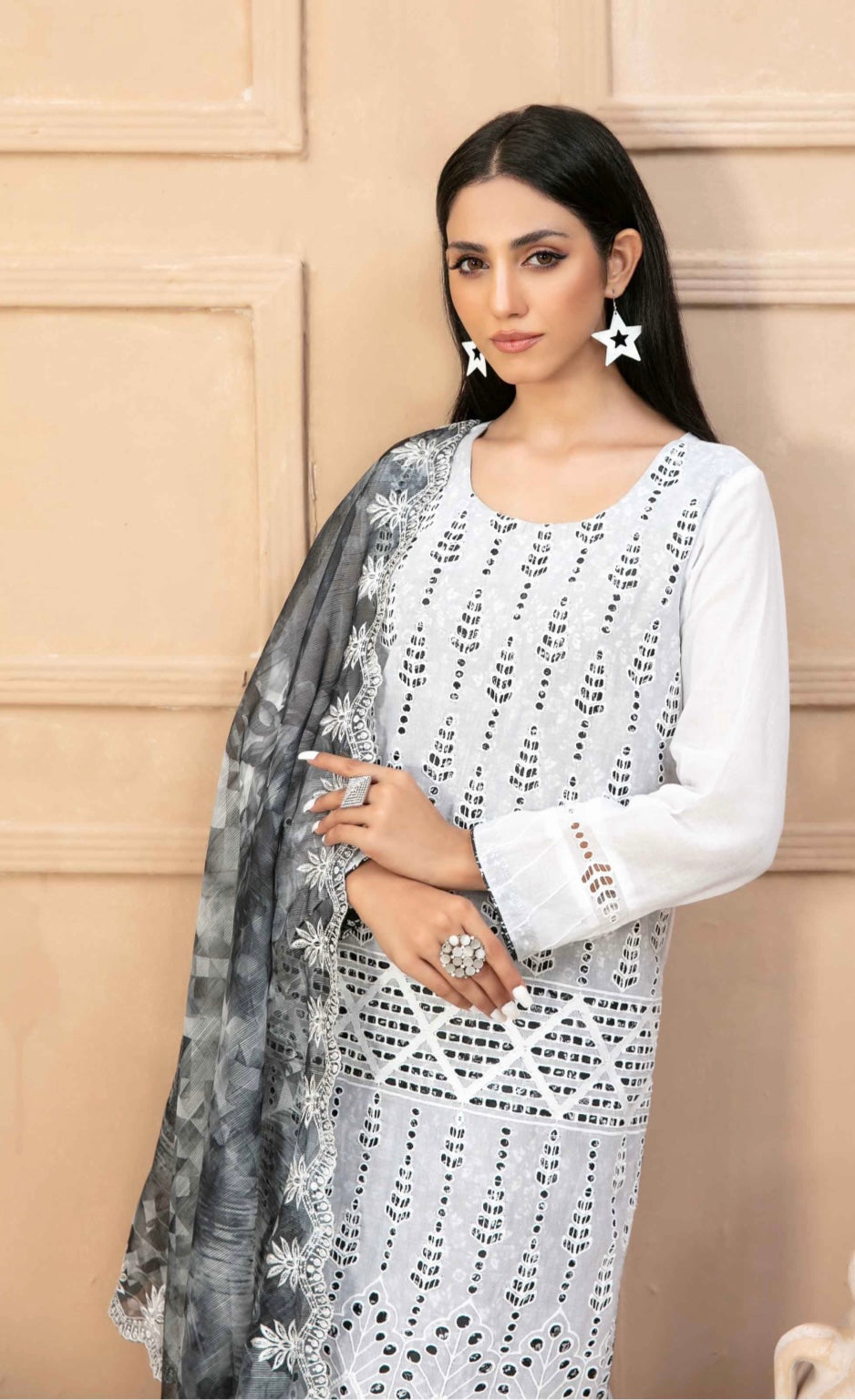 TAWAKKAL ‘NAAZLI’ | EMBROIDERED 3PC COTTON READYMADE | D6785