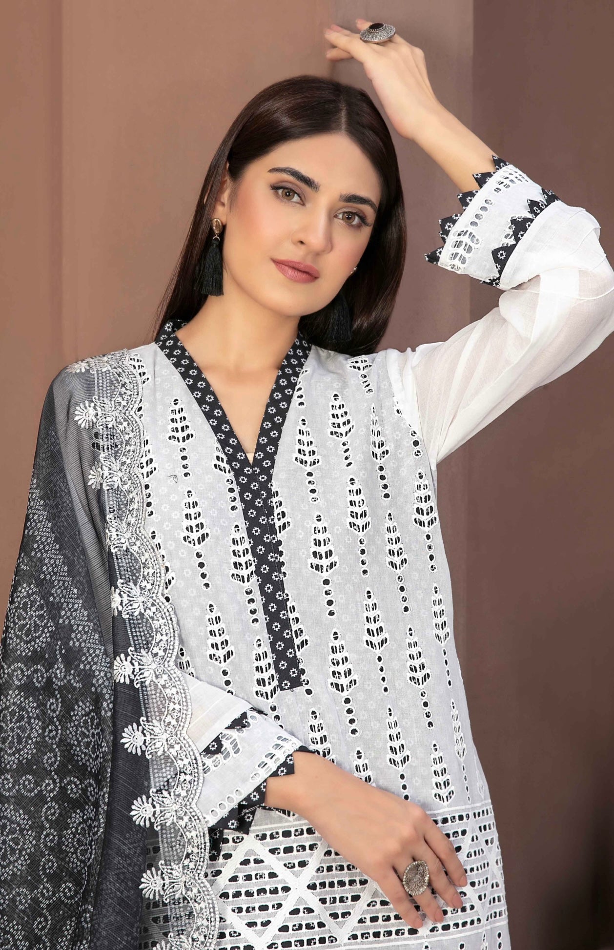 TAWAKKAL ‘NAAZLI’ | EMBROIDERED 3PC COTTON READYMADE | D6784