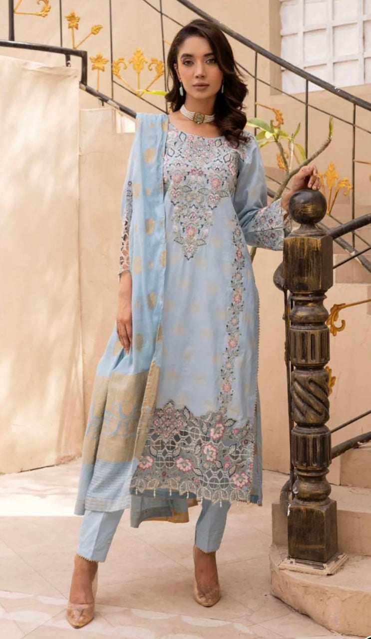 SIMRANS EID SPECIAL ‘DUAA NUR’ | EMBROIDERED JACQUARD READYMADE | SM111