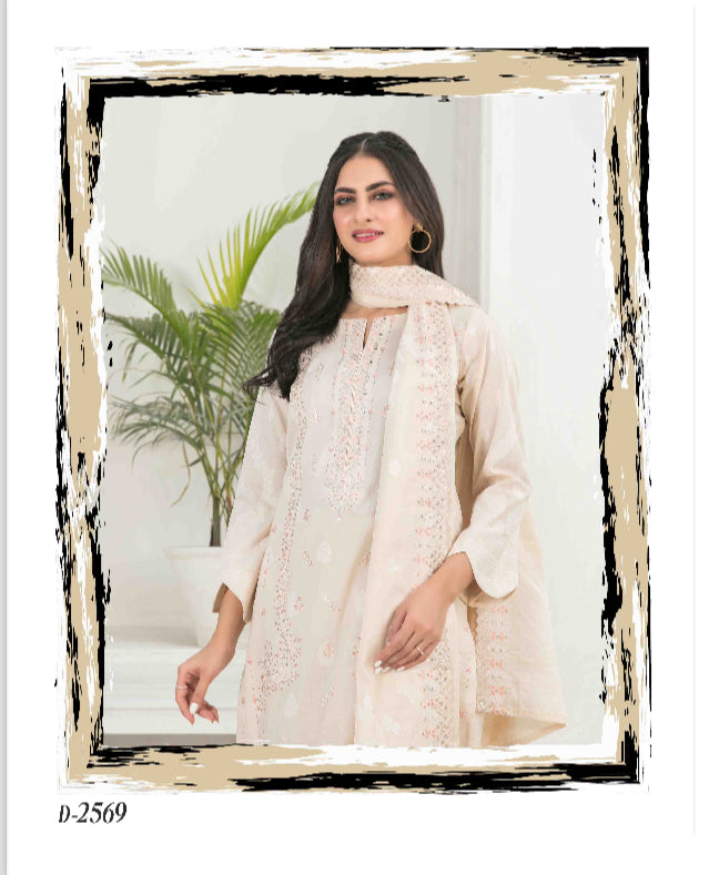 TAWAKKAL ‘GULSHANARA’ | EMBROIDERED LAWN READYMADE | D2862