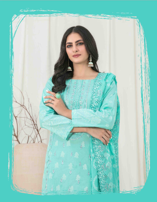 TAWAKKAL ‘GULSHANARA’ | EMBROIDERED LAWN READYMADE | D2865