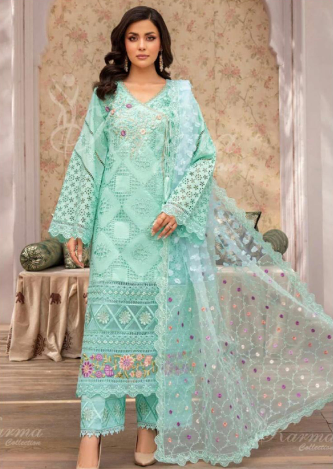 KARMA COLLECTION | EMBROIDERED COTTON READYMADE | KMA-1375