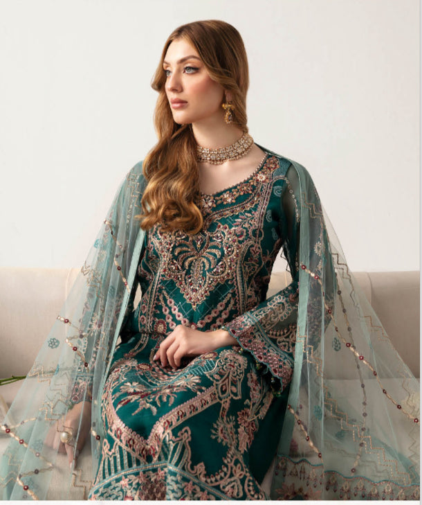 RAMSHA ‘MINHAL’ | EMBROIDERED ORGANZA READYMADE | M1101R