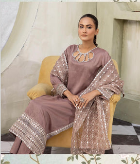 SIMRANS KHAADI LUX 3PC EMBROIDERED READYMADE KLE53