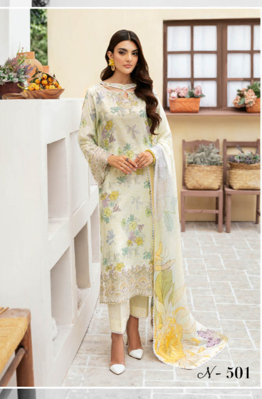 RAMSHA ‘RANGREZ’ | EMBROIDERED LAWN READYMADE | L1102