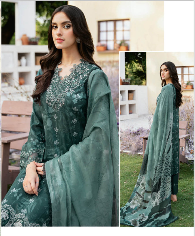 RAMSHA ‘RANGREZ’ | EMBROIDERED LAWN READYMADE | L1106