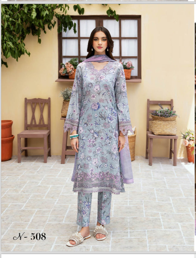 RAMSHA ‘RANGREZ’ | EMBROIDERED LAWN READYMADE | L1108