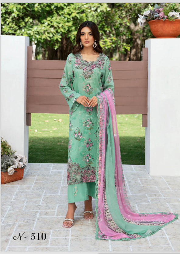 RAMSHA ‘RANGREZ’ | EMBROIDERED LAWN READYMADE | L1110