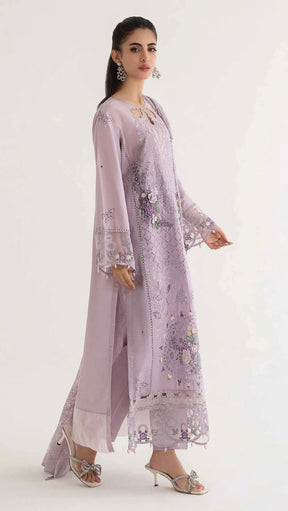 SIMRANS Maria b inspired tani 3 piece embroidered suit Lilac