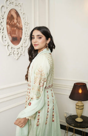 SIMRANS Shahjahan 3 piece embroidered chiffon long style dress -3522