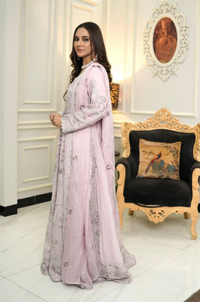 SIMRANS Shahjahan 3 piece embroidered chiffon long style dress -3521