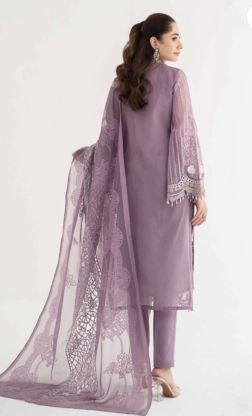 SIMRANS Maria b inspired dalhia 3 piece embroidered suit