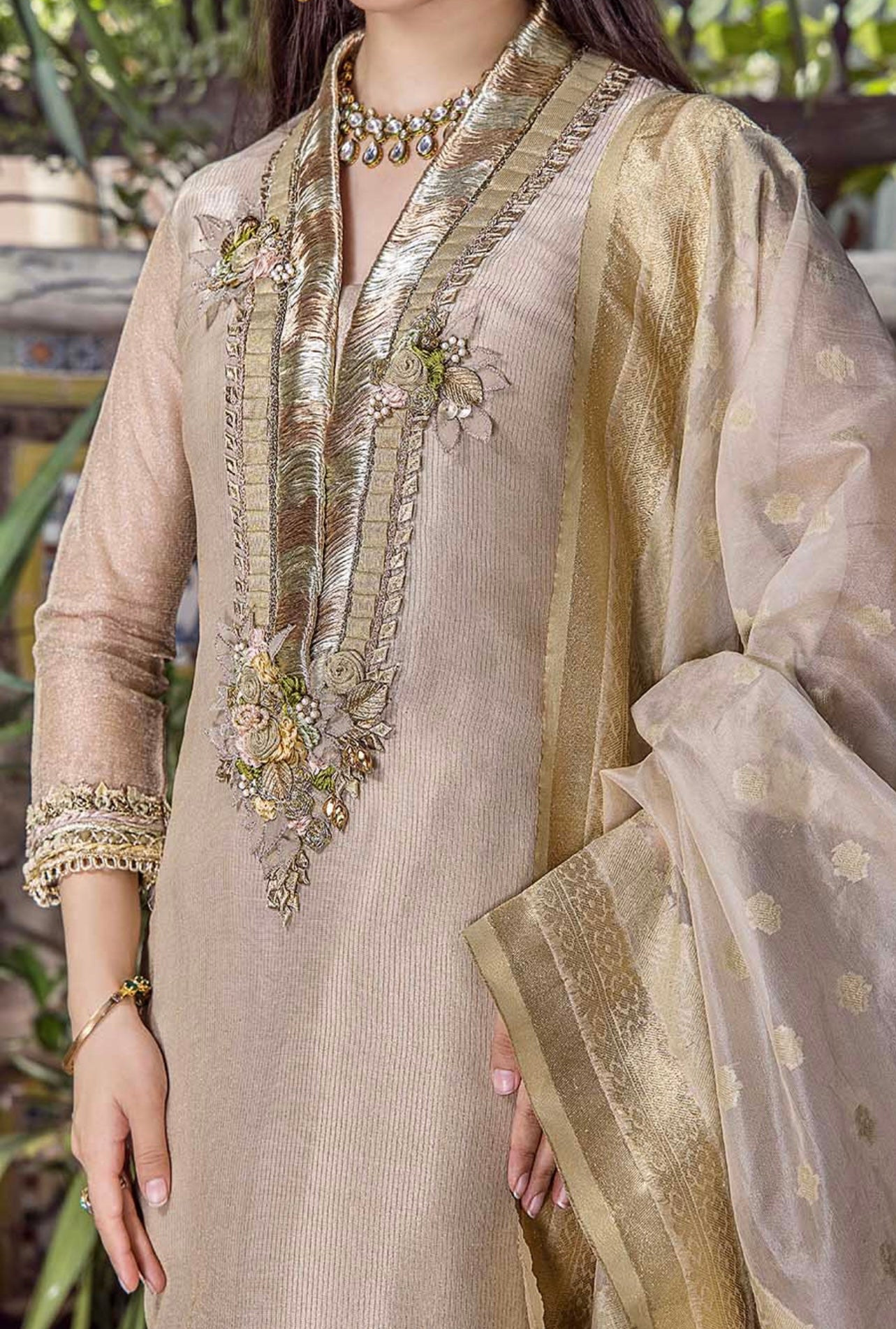 KHUDA BAKSH CREATIONS EMBROIDERED 3PC READYMADE - M-101
