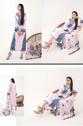 SIMRANS | STYLISH EMBROIDERED LINEN 3PC READYMADE| SM281