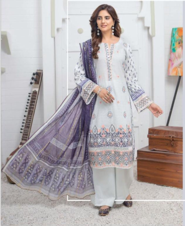 MUNIRA | EMBROIDERED LAWN READYMADE | MUL09