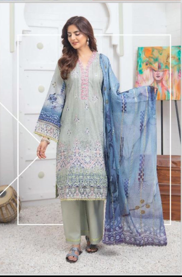 MUNIRA | EMBROIDERED LAWN READYMADE | MUL10