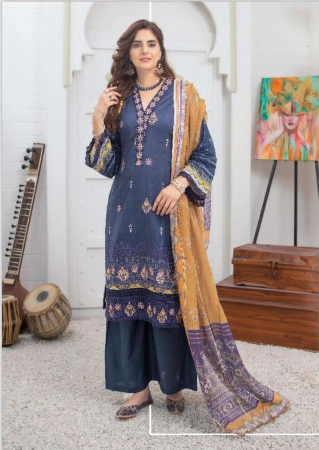 MUNIRA | EMBROIDERED LAWN READYMADE | MUL13