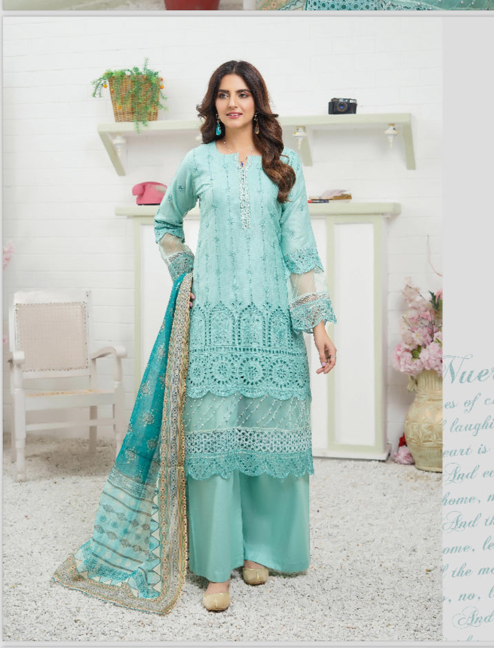 MUNIRA | EMBROIDERED LAWN READYMADE | MVL01