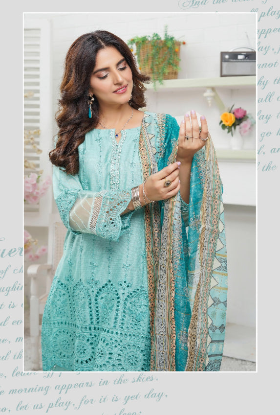 MUNIRA | EMBROIDERED LAWN READYMADE | MVL01