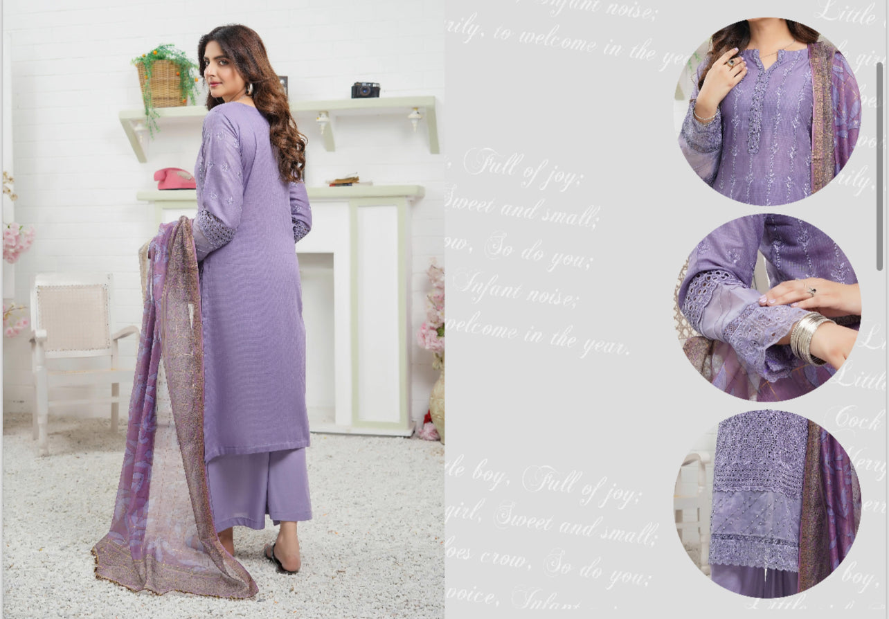 MUNIRA | EMBROIDERED LAWN READYMADE | MVL02