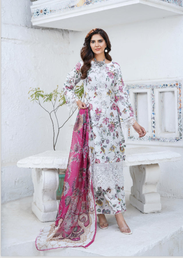 SEHAR BY SIMRANS CHIKANKARI 3PC READYMADE SM463