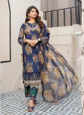 MPRINTS BY SIMRANS LAWN EMBROIDERED COLLECTION 3PC READYMADE SM3422
