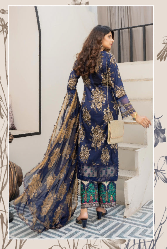 MPRINTS BY SIMRANS LAWN EMBROIDERED COLLECTION 3PC READYMADE SM3422