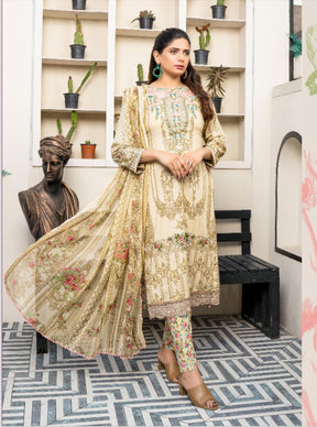 MPRINTS BY SIMRANS LAWN EMBROIDERED COLLECTION 3PC READYMADE SM3427