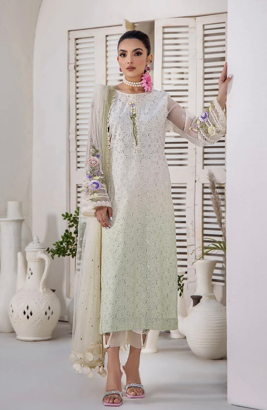 KHUDA BAKSH CREATIONS | EMBROIDERED 3PC READY TO WEAR | M-2252