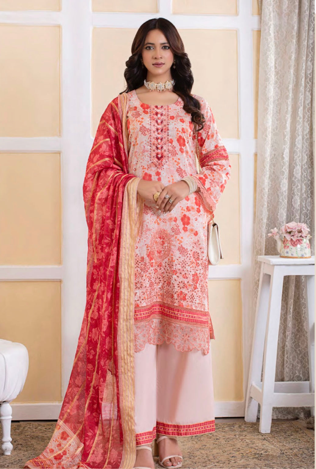 MUNIRA | EMBROIDERED LAWN READYMADE | MTL08