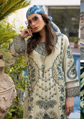 SIMRANS Ivana chikankari collection 3 piece embroidered suit -GREEN