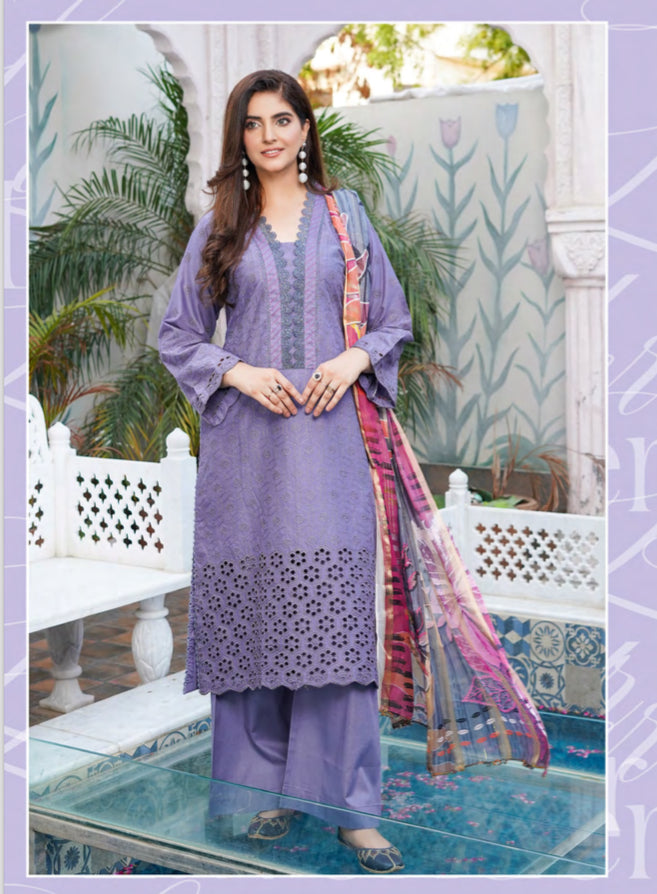 MUNIRA | EMBROIDERED LAWN READYMADE | MVL08