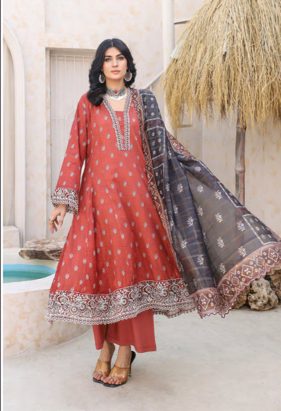 MUNIRA | EMBROIDERED LAWN READYMADE | MFL01