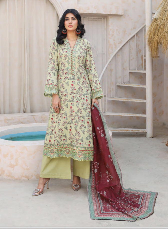 MUNIRA | EMBROIDERED LAWN READYMADE | MFL03