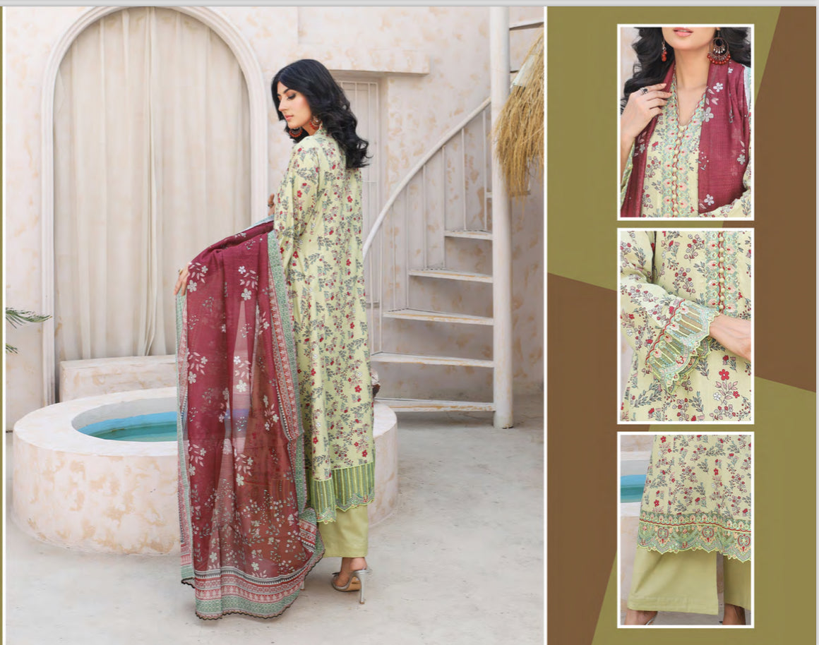 MUNIRA | EMBROIDERED LAWN READYMADE | MFL03