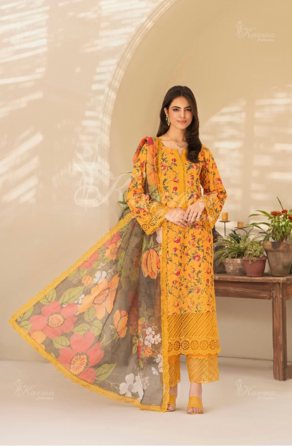 KARMA ‘GUL POSH’ | EMBROIDERED COTTON READYMADE | KMA-1380