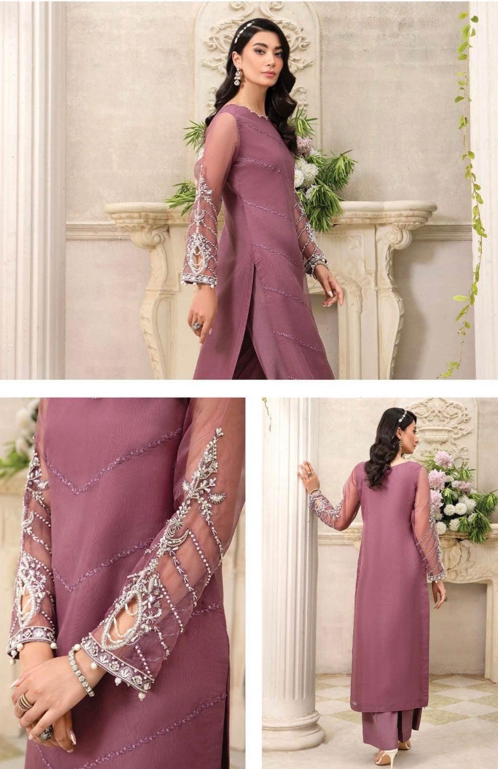 AIN ‘AMARA’ | MIRHA SPECIAL EMBROIDERED ORGANZA READYMADE | AN-36 MIRHA SPECIAL