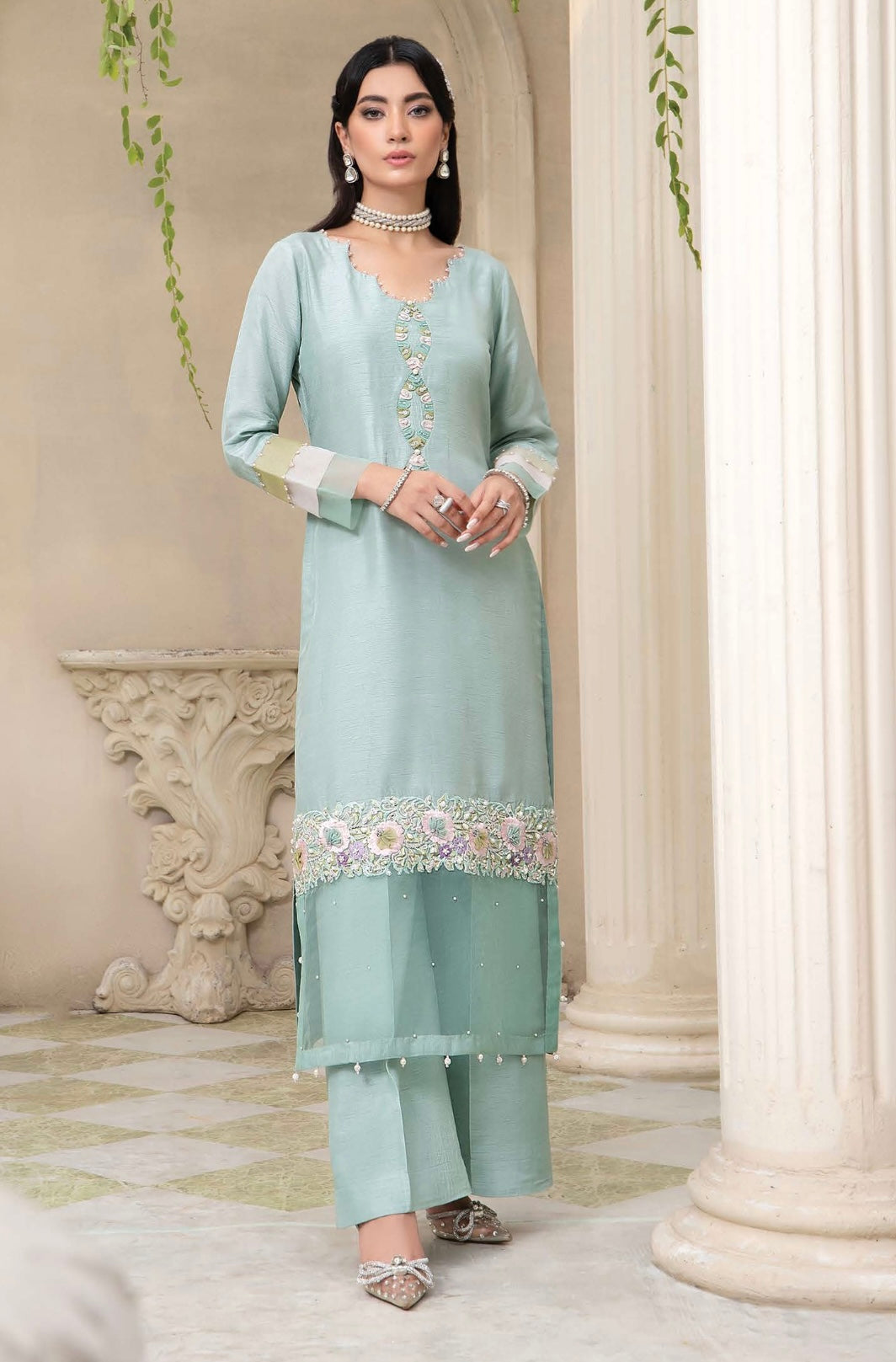 AIN ‘AMARA’ | MIRHA SPECIAL EMBROIDERED SILK READYMADE | AN-33 MIRHA SPECIAL