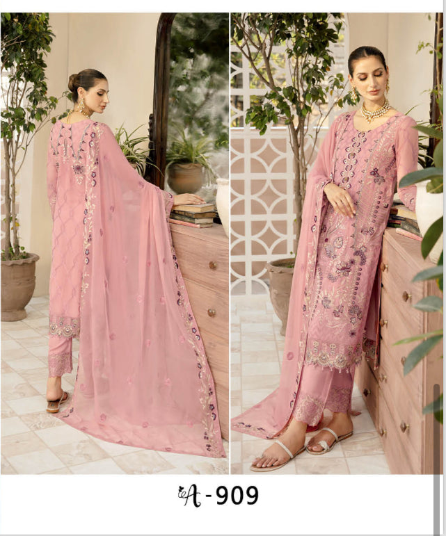 RAMSHA | CHEVRON VOL 9 LUXURY CHIFFON 3PC| A809