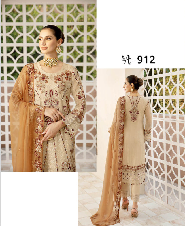 RAMSHA | CHEVRON VOL 9 LUXURY CHIFFON 3PC| A812